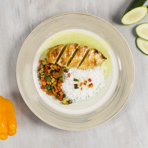 Pollo al curry con leche de coco