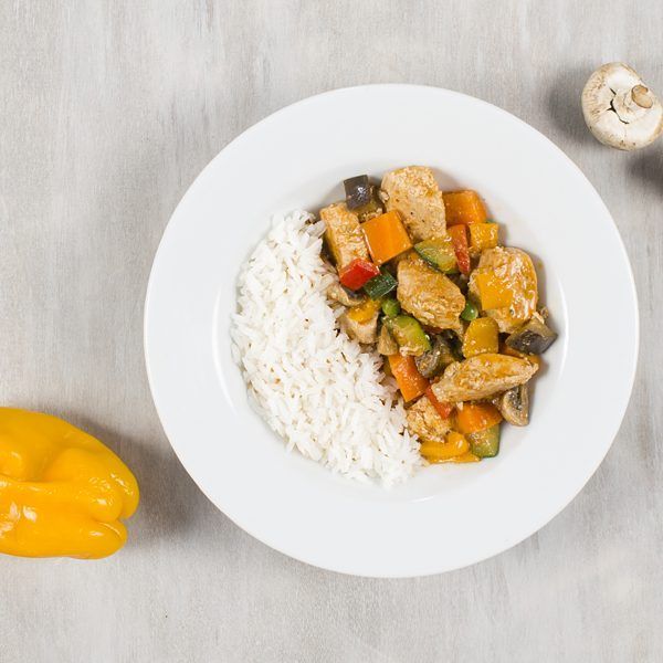 Curry rojo de pollo